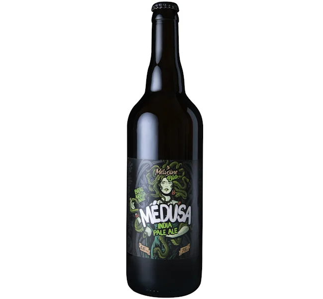 Médusa IPA – Mélusine – Brasserie Artisanale – Blonde IPA BIO – 75Cl à 5,6% - Édition Limitée – L’Art de la Table Française en Promotion ! Bière Mélusine de Noël bio 75cl VP - La Compagnie des Bonnes Bouteilles