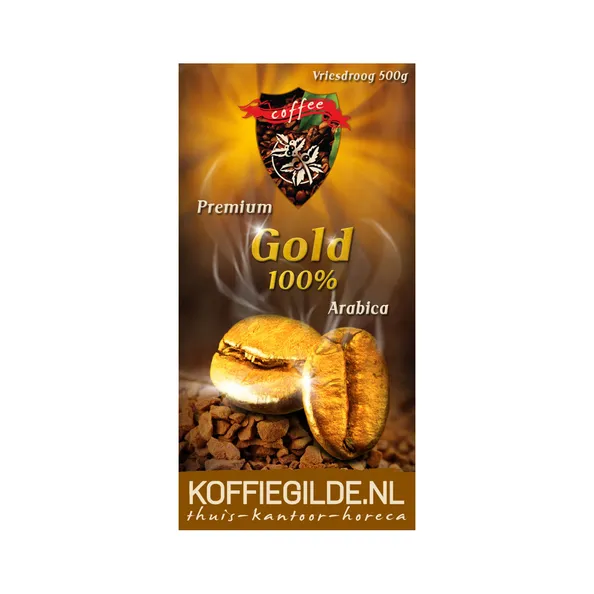 Koffiegilde.nl premium gold 100% arabica vriesdroog instant koffie (500gr) - Vins Pure Rouges Harmonieux pour Chaque Occasion