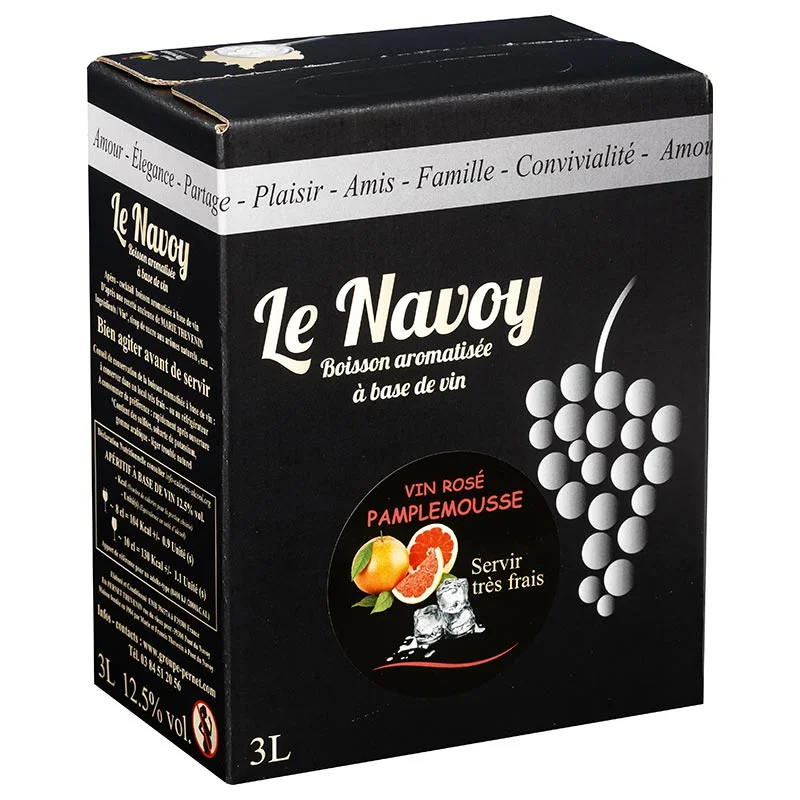 Rosé Pamplemousse Le Navoy BIB 300 cl - Vins Rouges Harmonieux pour Chaque Occasion - {'count': 18, 'name': 'Pamplemousse'}