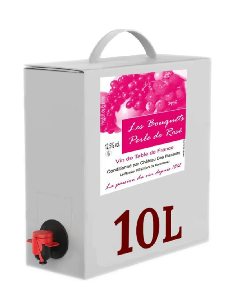 Les Perles de Rosé 10L - Vins Rouges Harmonieux pour Chaque Occasion Château Réal Martin - Perle de Rosé - Rosé wine