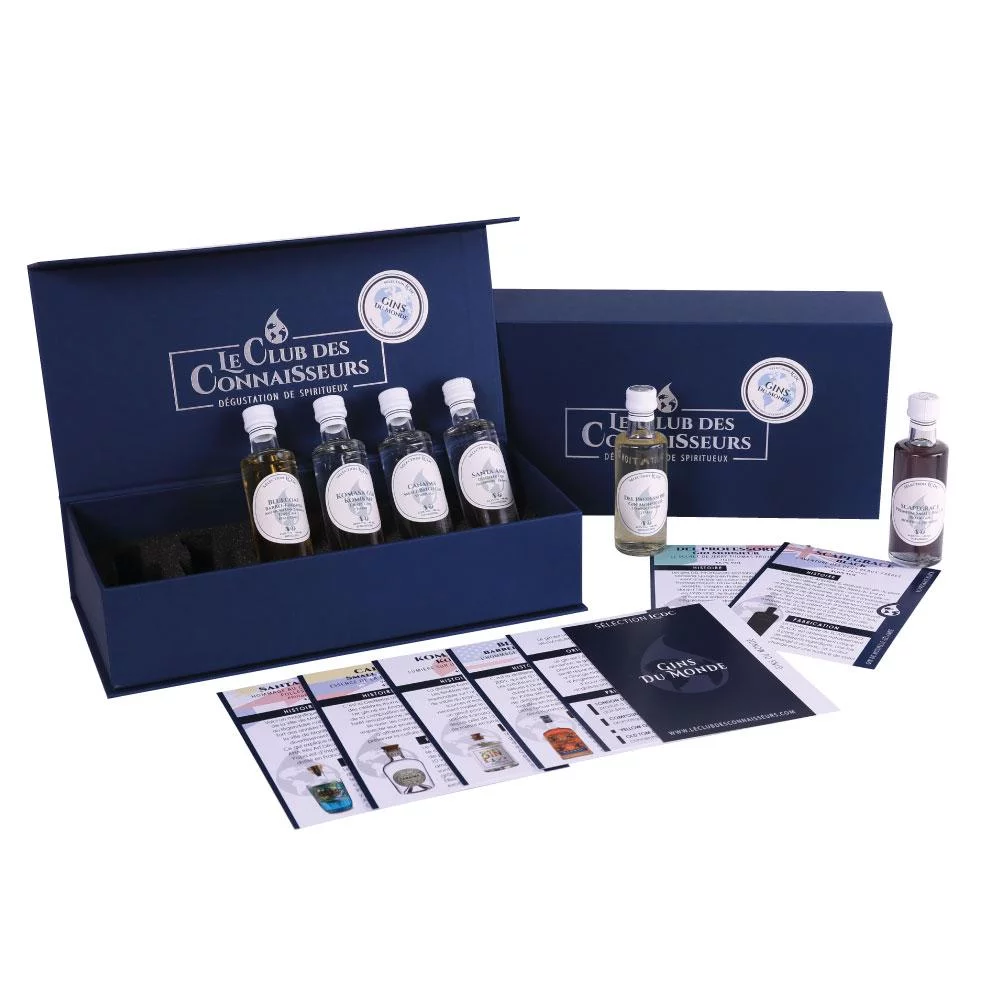 Coffret dégustation Gins du Monde – 6 x 40ml - Vins Rouges Harmonieux pour Chaque Occasion Amazon.fr