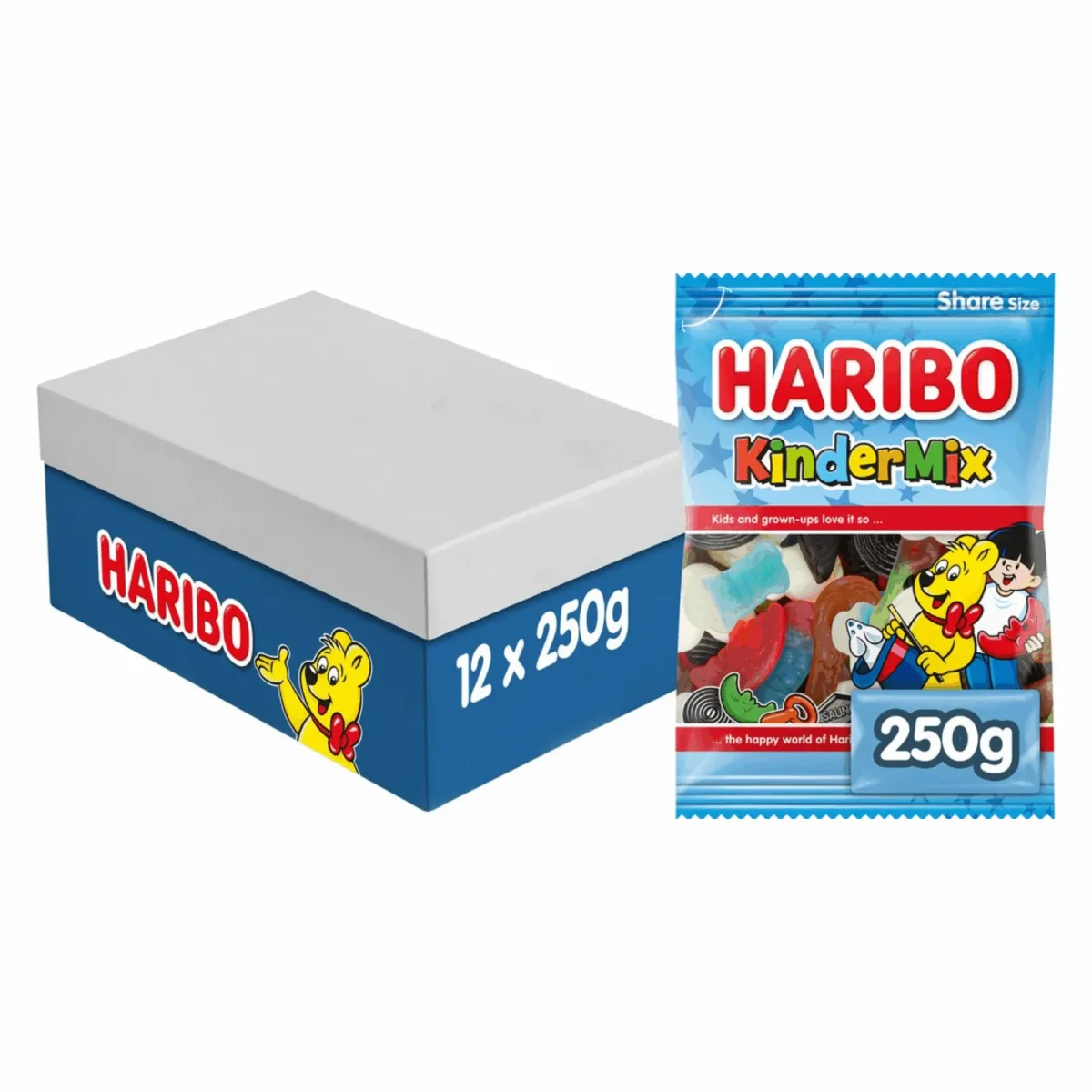 Haribo Kindermix Zak (12x 250gr) - Vins Rouges Harmonieux pour Officiel Chaque Occasion
