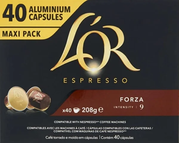 L’Or Espresso (Forza 9) – 40 capsule maxi pack (208 mm g) - Vins Rouges Harmonieux pour Chaque Occasion