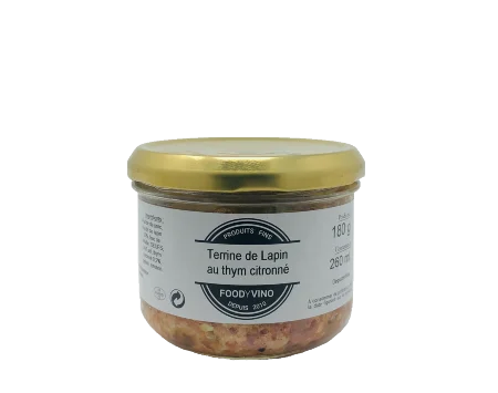 Terrine de lapin au thym citronné 180g - Vins Rouges Harmonieux pour Chaque Occasion Terrine de lapin et porc au vin blanc (125 g) — Plaisirs Gastronomiques