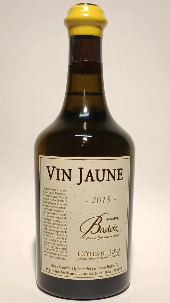 Côtes du Jura Vin Jaune Domaine Badoz 2018 - Vins Rouges Harmonieux pour Chaque Occasion