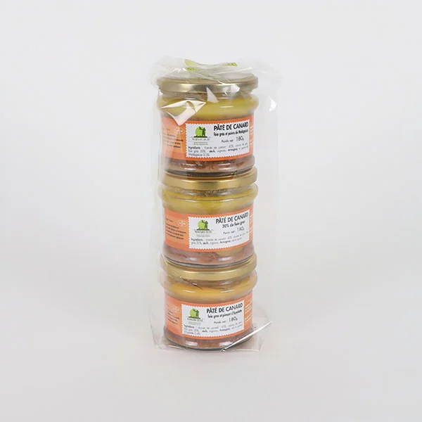 LOT 3 PÂTÉS DE CANARD AU FOIE GRAS 3 x 180g - Vins Rouges Harmonieux pour Chaque Occasion