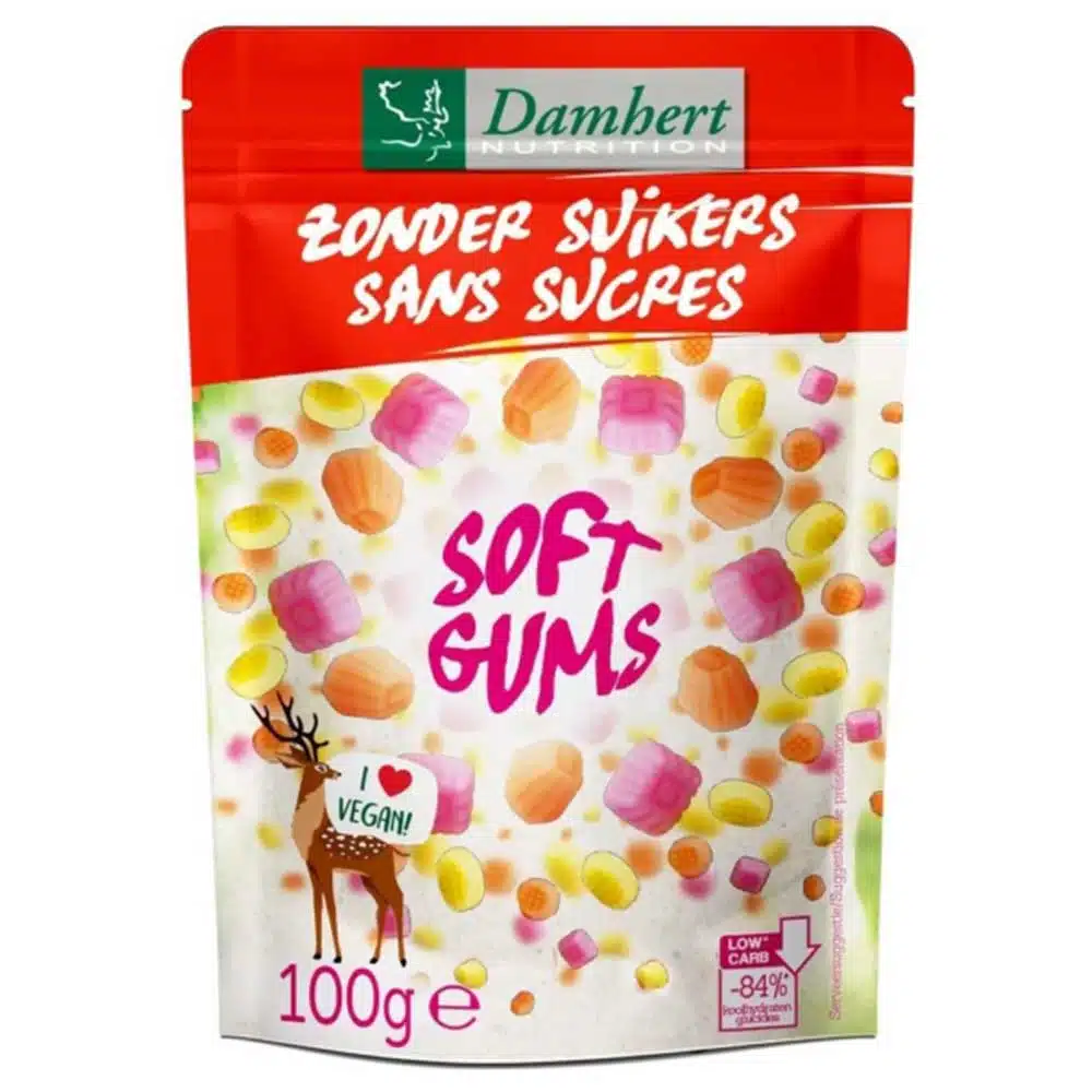 Bonbons soft gums – 100g – Damhert Nutrition - ​Boulangerie-Pâtisserie | Pain au Levain & Viennoiseries​ Chewing-gum Fini booom Chewing-gum et bâton de langue remplis d'acide  vampirique 200u.
