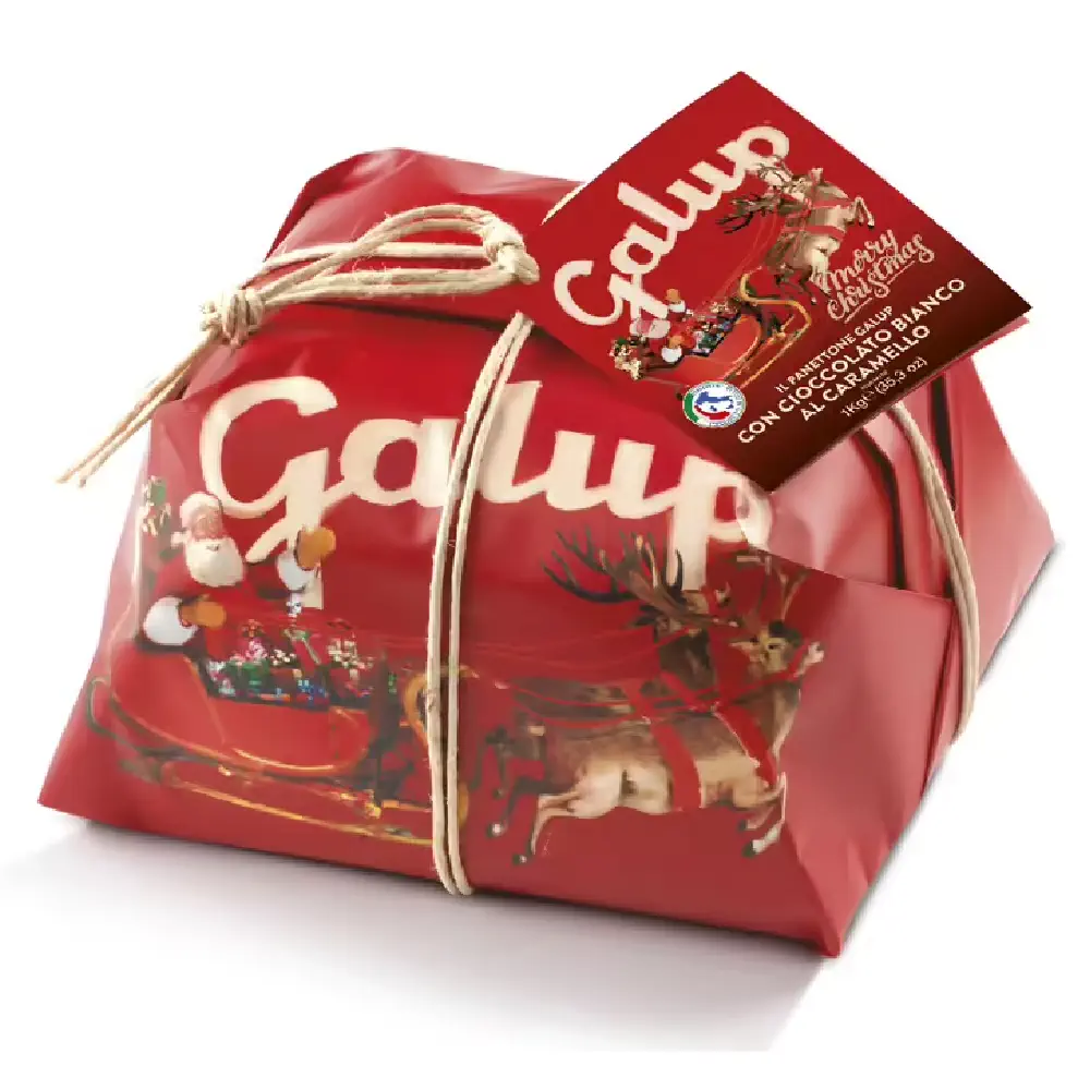 Panettone pépites chocolat blanc Caramel Galup Vins Rouges Harmonieux Occasion