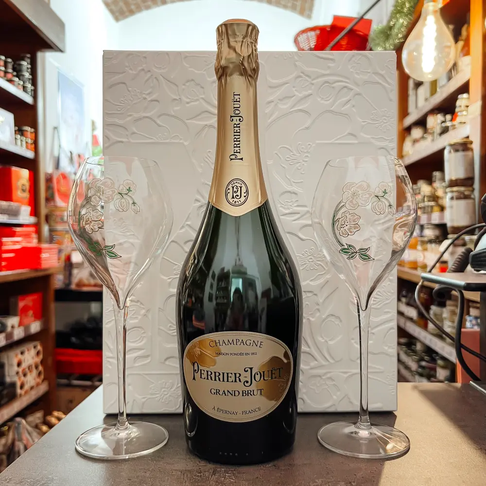 Coffret Champagne Perrier-Jouët Grand Brut - Vins Rouges Harmonieux pour Chaque Occasion