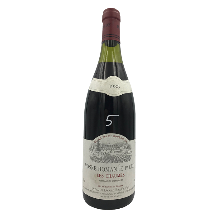 Vosne Romanee 1Er Cru Les Chaumes Rouge 1988 Domaine Daniel Rion (Bourgogne) - Édition Limitée – L’Art de la Table Française en Promotion ! - {'count': 1, 'name': 'Petite'}