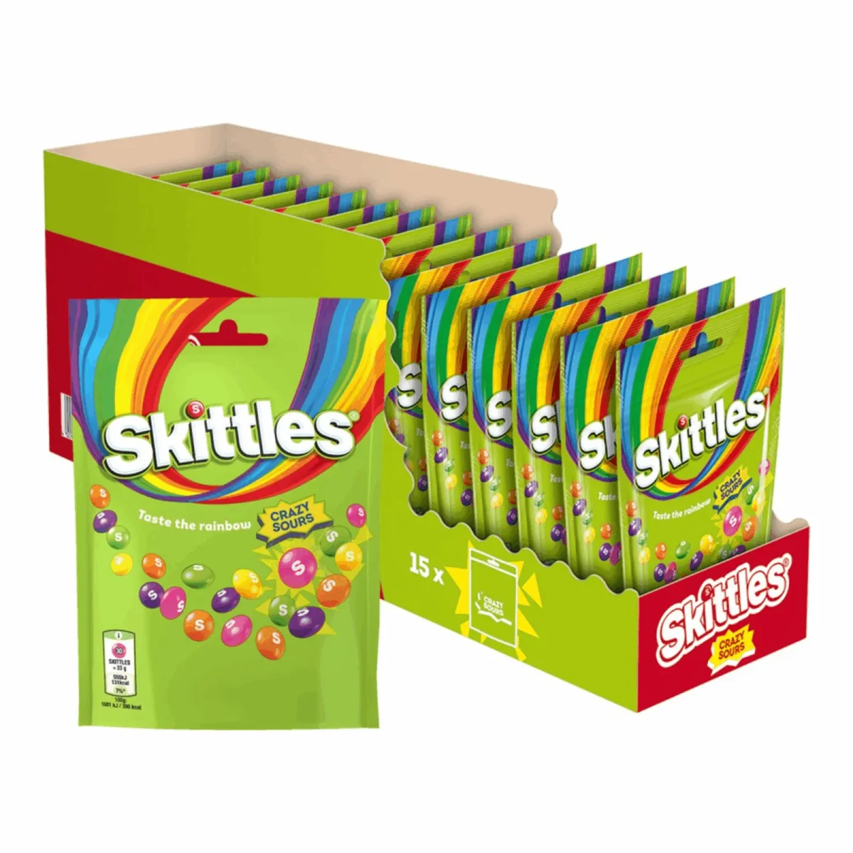 Skittles Crazy Sours Stazak (15x 152gr) - Vins Rouges Harmonieux pour Chaque Occasion