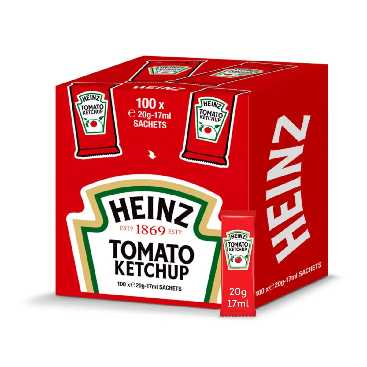 Heinz Tomatenketchup Sachets (100x 17ml) - Vins Rouges Harmonieux pour Chaque Occasion x60 sac plastique transparent grand format - 100x150 cm | Cartonnage Raux  Packaging
