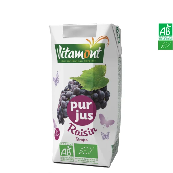 Tetra Pur Jus de Raisin Bio 20cl Vitamont - Vins Rouges Harmonieux pour Chaque Occasion