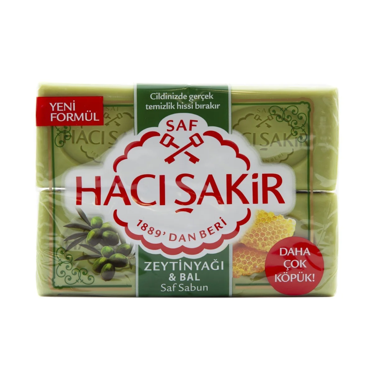 SAVON HACI SAKIR 4X175 GR HUILE OLIVE/MIEL - ​Boulangerie-Pâtisserie | Pain au Levain & Viennoiseries