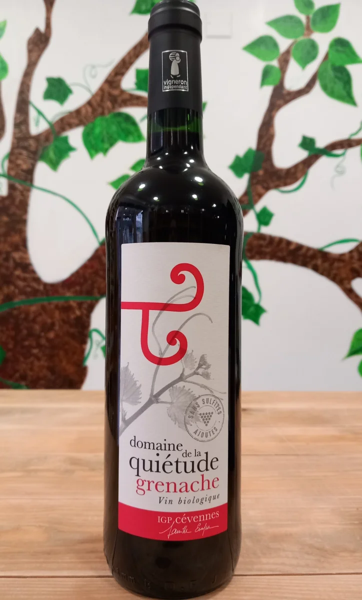 Vin rouge Grenache Quiétude sans sulfite bio 75 cl - Vins Rouges Harmonieux pour Chaque Occasion
