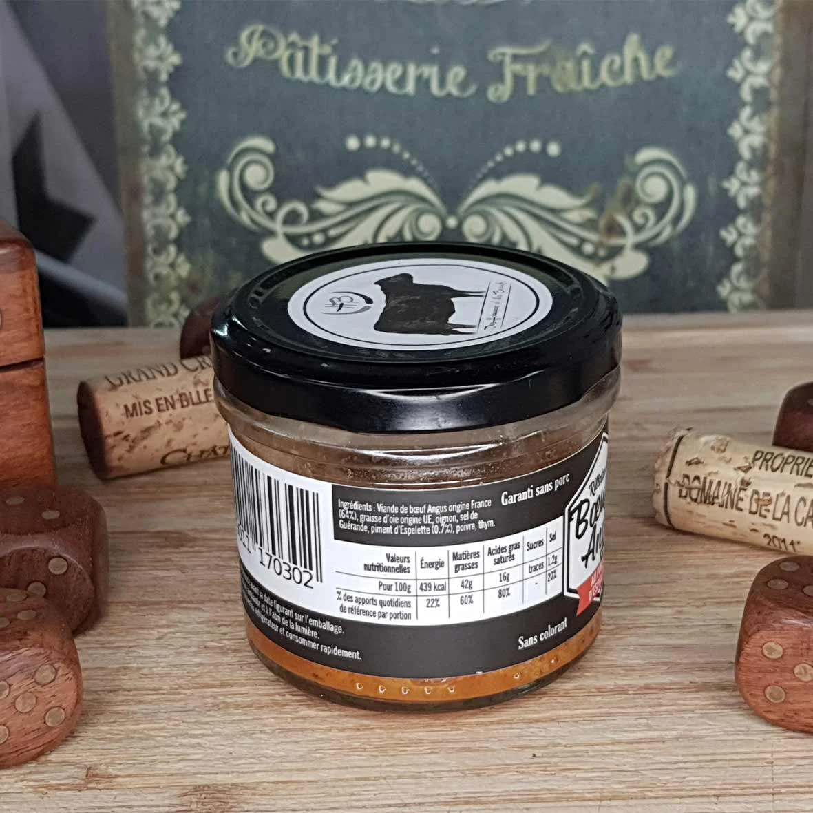 Rillettes de Bœuf Angus au piment d’Espelette 90g – Des Hommes et des Bœufs - Vins Rouges Harmonieux pour Chaque Occasion