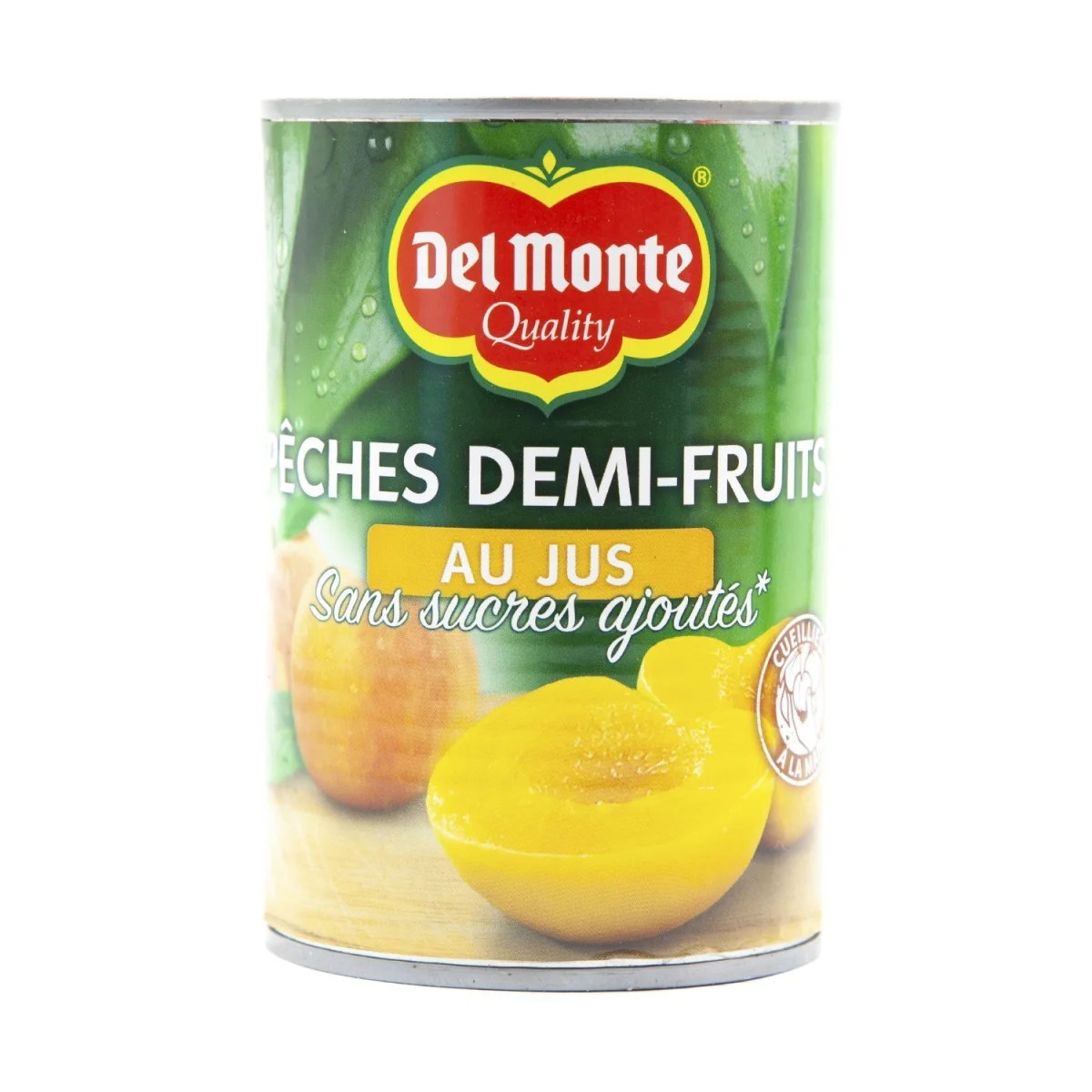 DELMONTE – PECHE DEMI-FRUITS 415G - ​Boulangerie-Pâtisserie | Pain au Levain & Viennoiseries