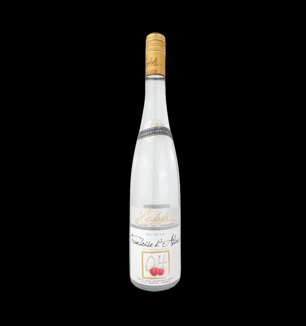 Eau-de-vie Framboise d’Alsace IGP HEPP - Vins Rouges Harmonieux pour Chaque Occasion
