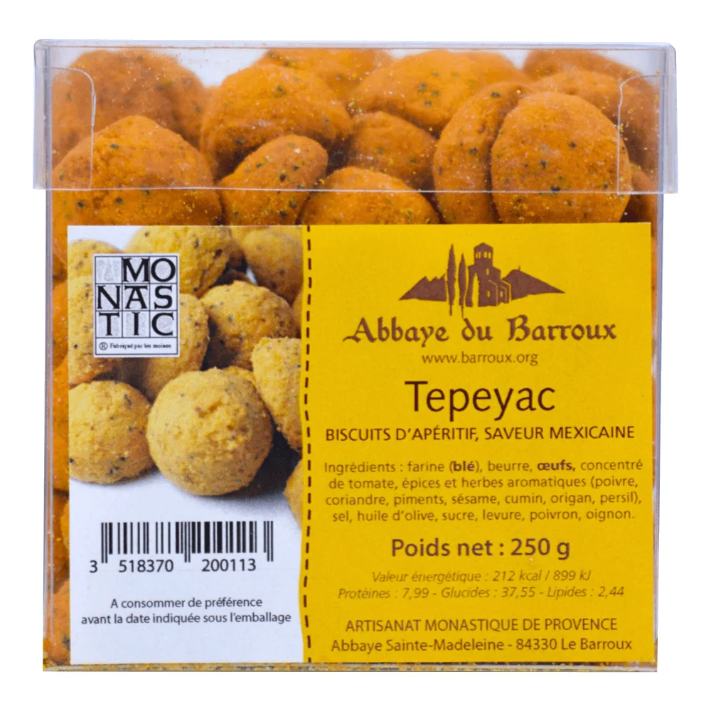 Biscuits apéro « Tepeyac » (saveur Mexicaine) – Abbaye Sainte-Madeleine du Barroux - Vins Rouges Harmonieux pour Chaque Occasion - {'count': 1, 'name': 'Promochoc'}