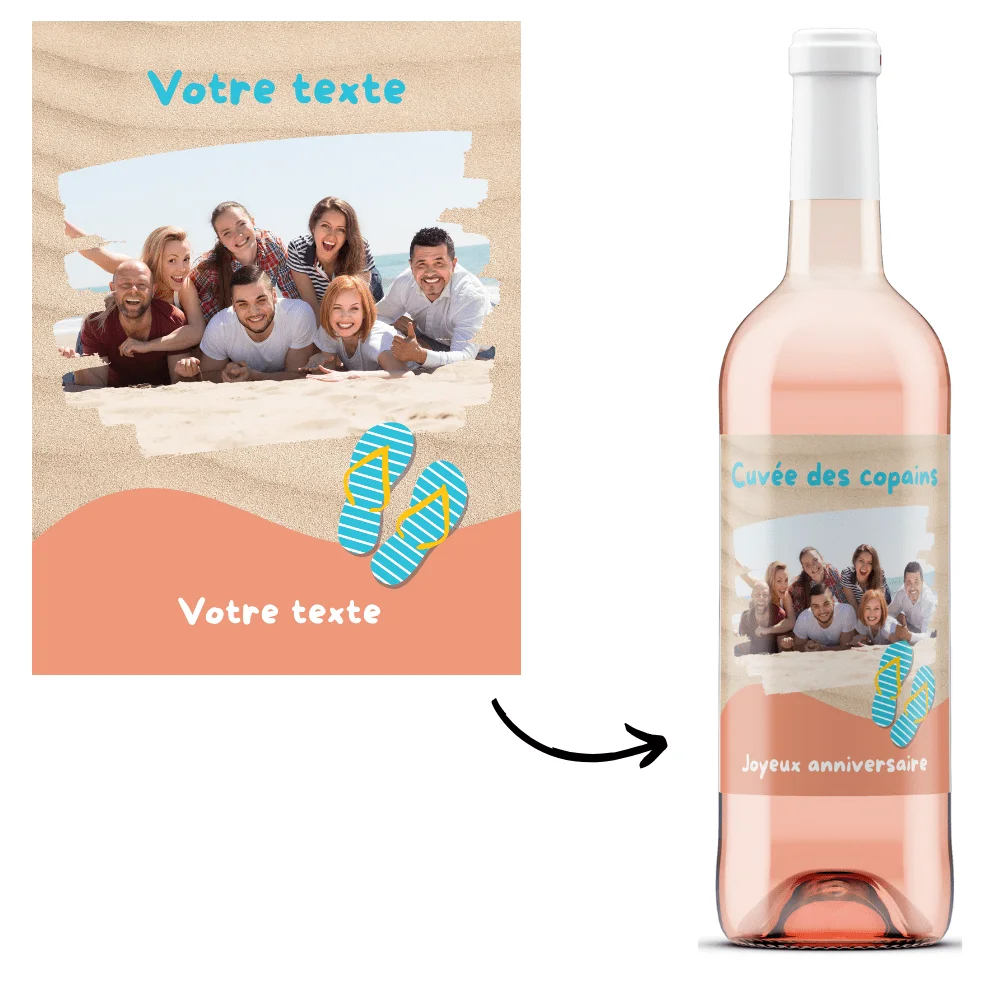 Bouteille à personnaliser CSE 2025 - Vins Rouges Harmonieux pour Chaque César Occasion