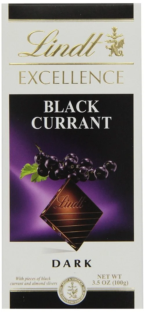 Chocolat Noir Excellence au Cassis Lindt 100g - ​Boulangerie-Pâtisserie | Pain au Levain & Viennoiseries​ - Aux amandes