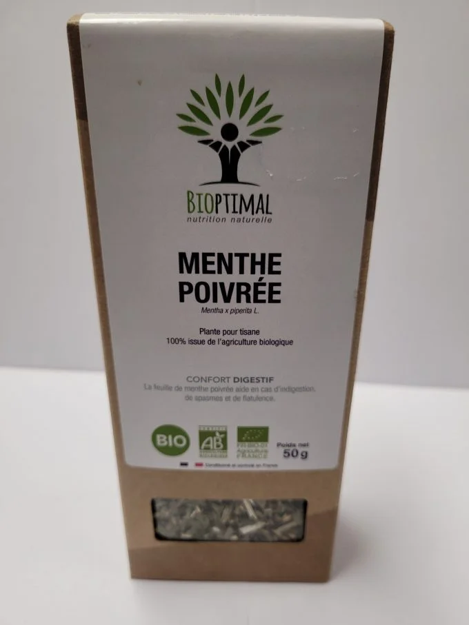 TISANE MENTHE POIVREE BIO 50g net FRANCE - Vins Rouges Harmonieux pour Chaque Occasion
