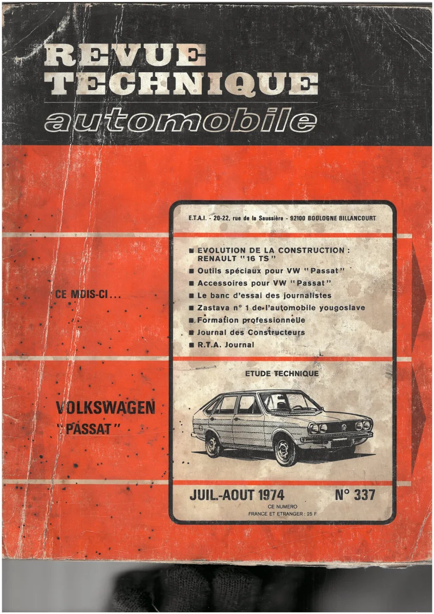 RTA N° 337 – Juillet/Août 1974 - Vins Rouges Harmonieux pour Chaque Occasion RTA