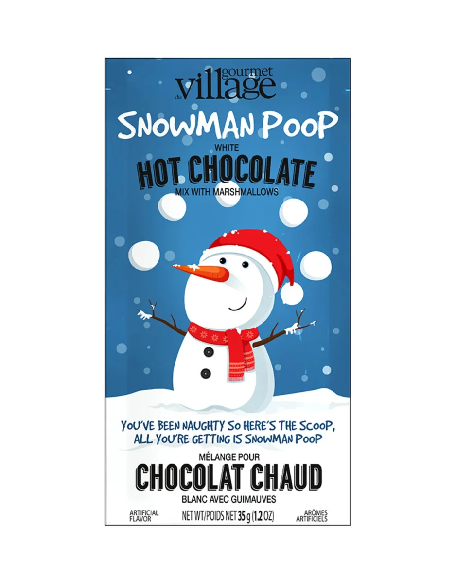 Sachet de chocolat chaud - Bonhomme de neige avec guimauves - Gourmet du village - Boutique Maman & Bébé – Produits Essentiels au Quotidien