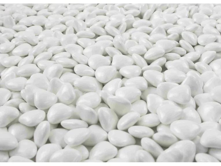 Dragées cœur – Blanc – 500 gr - ​Boulangerie-Pâtisserie | Pain au Levain & Viennoiseries
