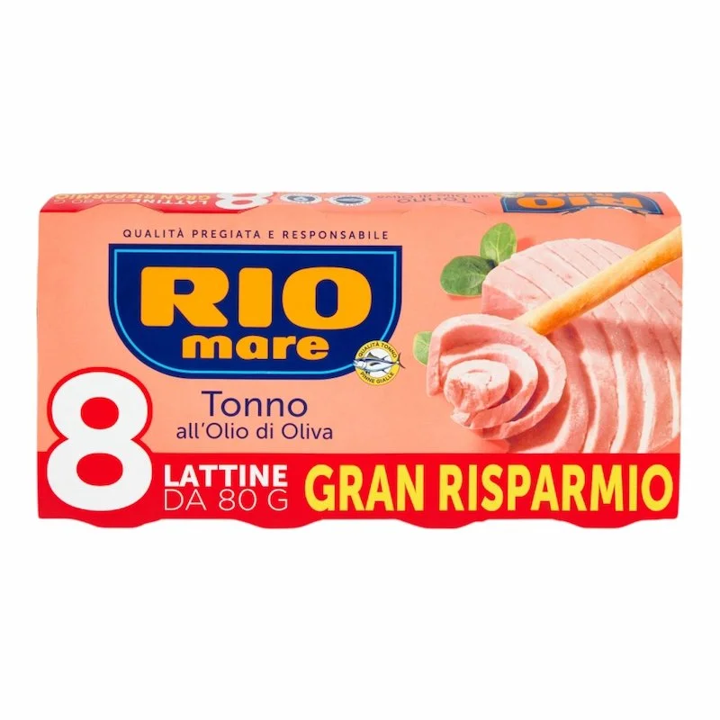 Thon entier à lkhuile dolive RIO MARE – Pack 8×80 g | Saveur et Qualité Premium - ​Boulangerie-Pâtisserie | Pain au Levain & Viennoiseries
