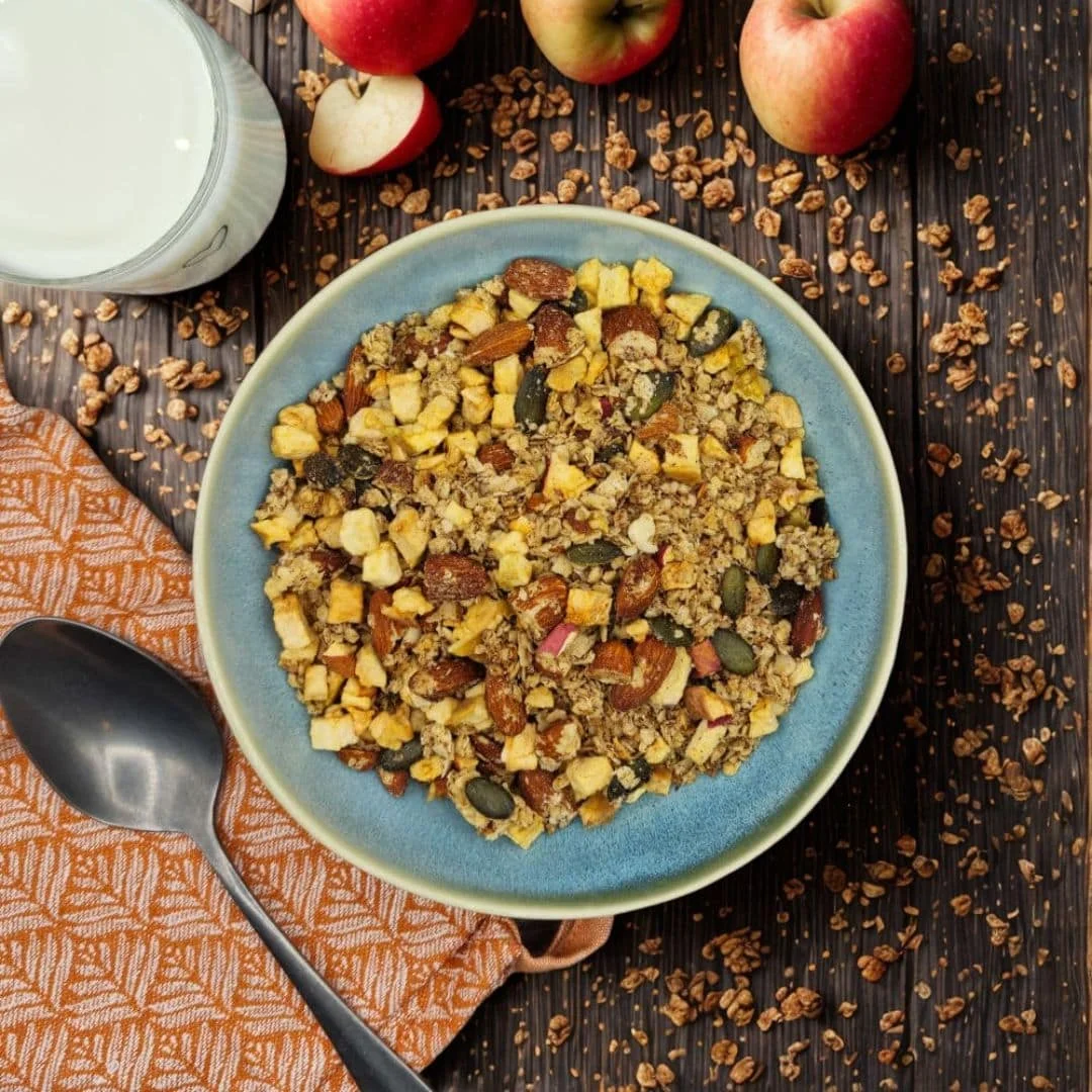 Granola doux aux Pommes et à la cannelle - Vins Rouges Harmonieux pour Chaque Occasion