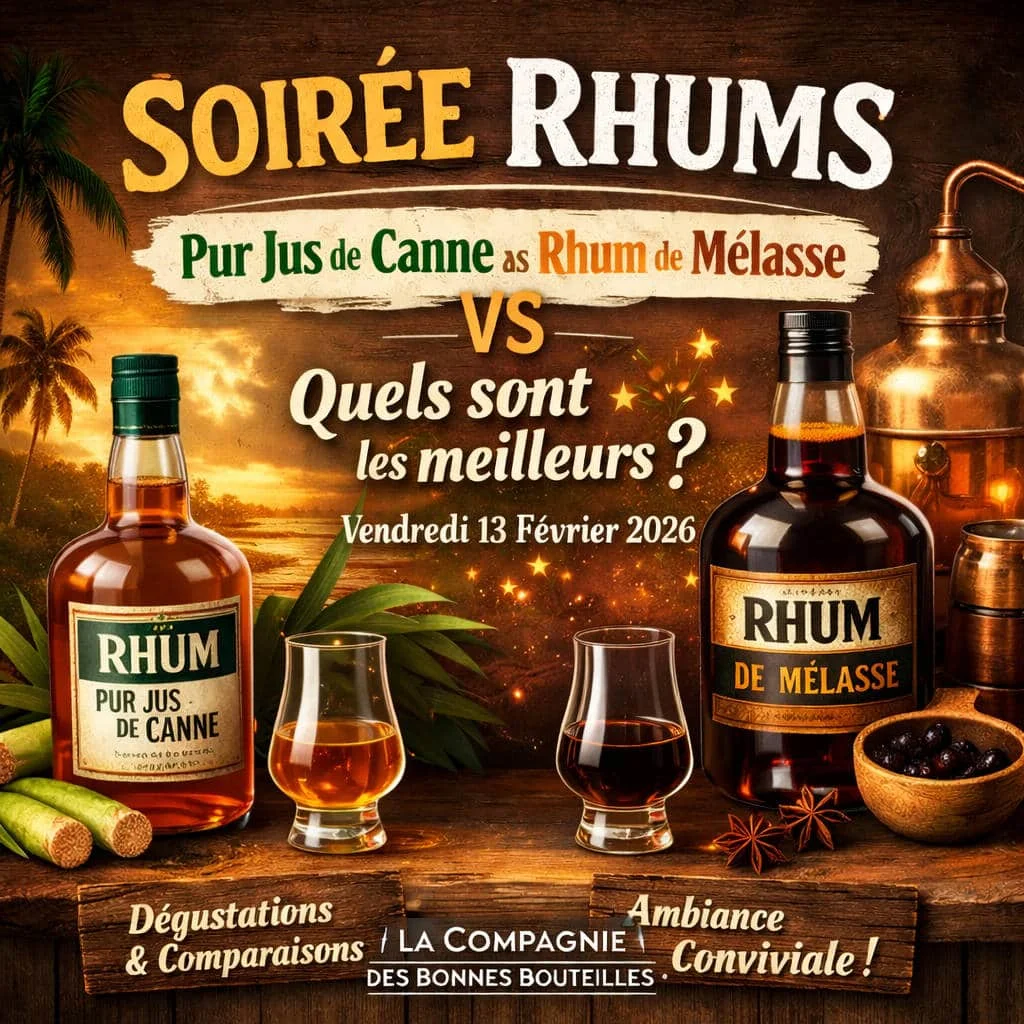 Soirée MasterClass Rhums - 13 février 2026 - Vins Rouges Harmonieux pour Chaque Occasion - Saint valentin