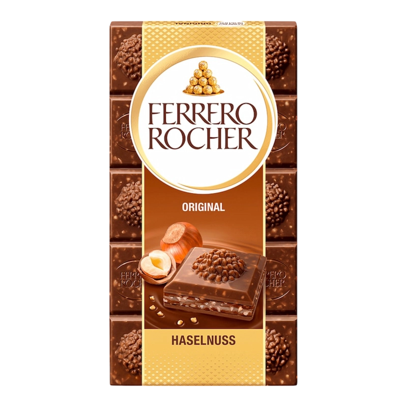 Ferrero Rocher Tablette Noisette – 90g - ​Boulangerie-Pâtisserie | Pain au Levain & Viennoiseries​ - {'count': 1, 'name': 'croustillante'}