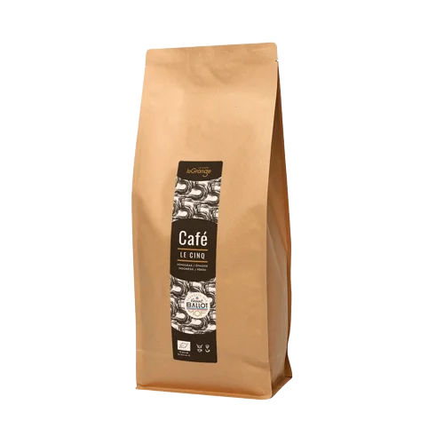 CAFÉ Grain « le cinq » BIO – MOF 800g - Éclairage de qualité avec frais de port offerts - {'count': 1, 'name': 'bord'}