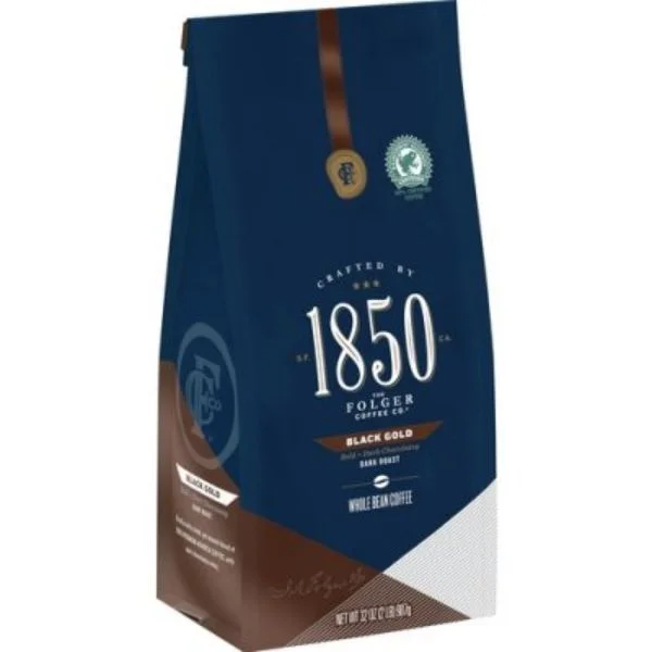 FOL21522 1850 Dark Roast Whole Bean Ground Coffee, Black & Gold - Saldi Straordinari – Offerte Speciali Disponibili Adesso - {'count': 1, 'name': 'Goldhorn'}