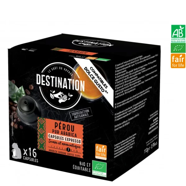 Café Capsules Dolce Gusto Pérou Destination Vins Rouges Harmonieux Occasion