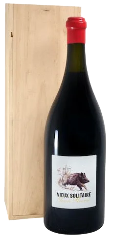 Vieux Solitaire Rouge <strong>Jeroboam</strong> et son coffret bois - Vins Rouges Harmonieux pour Chaque Occasion Coffret bois 1 Bouteille Bordeaux Bourgogne Champagne