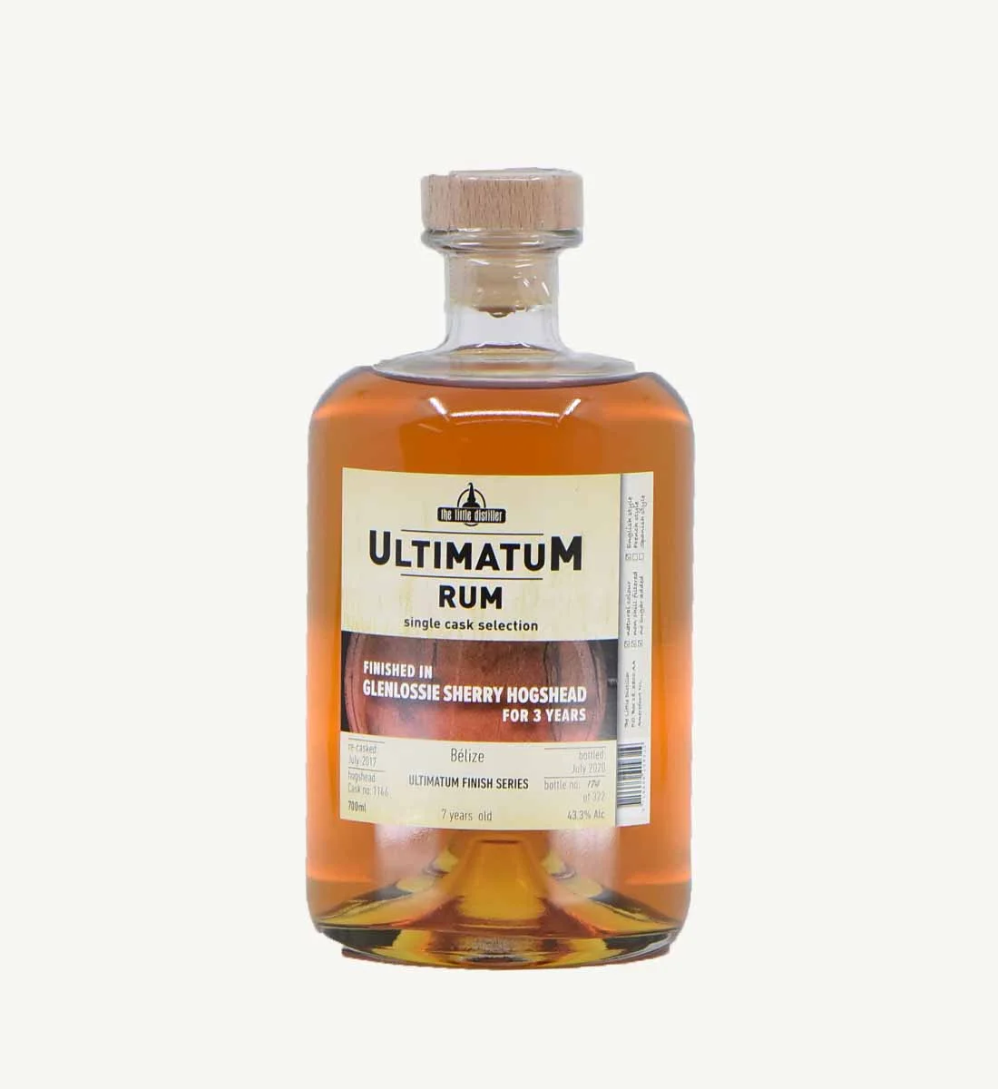 The Ultimatum Rum “Selection Belize Glenlossie Sherry Finish” 7 yo - Vins Rouges Harmonieux pour Chaque Occasion - {'count': 2, 'name': 'cask'}