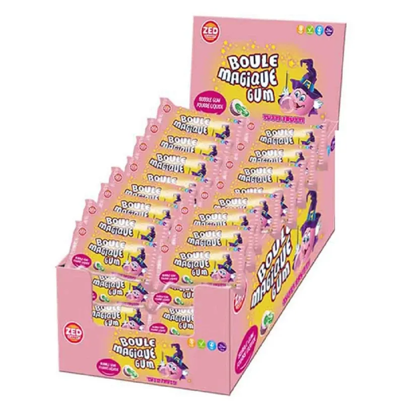 Boules magiques gum Tutti Frutti – 100 étuis - ​Boulangerie-Pâtisserie | Lames Pain au Levain & Viennoiseries