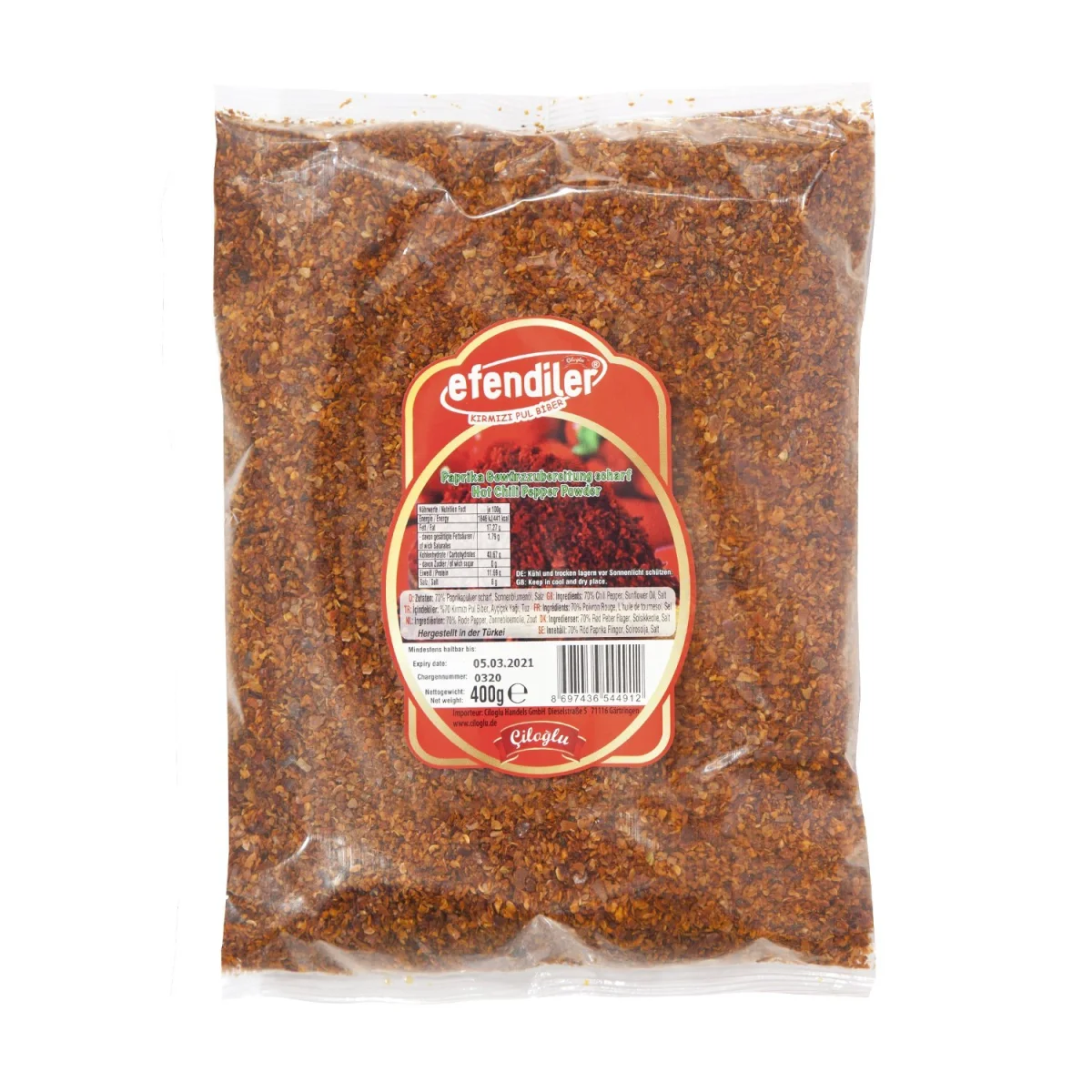 EFENDILER PIMENT PAILL. 400GR - ​Boulangerie-Pâtisserie | Pain au Levain & Viennoiseries
