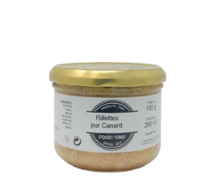 Rillettes pur canard 180g - Vins Rouges Harmonieux pour Chaque Occasion