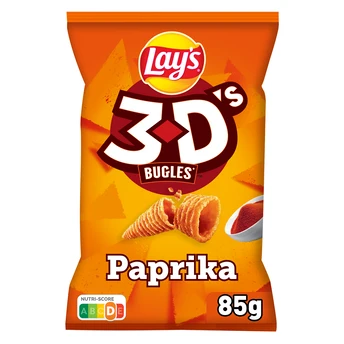 Biscuits apéritifs Saveur Paprika - LAY'S 3D'S BUGLES - 85g - Saldi Straordinari – Offerte Speciali Disponibili Adesso - bacon biscuit saveur s bugle gramme