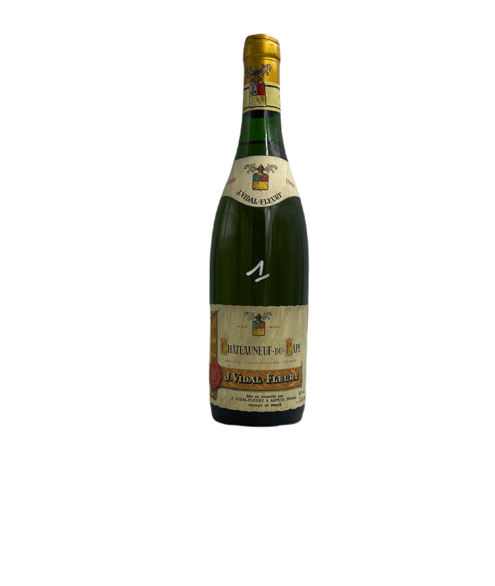 Chateauneuf Du Pape Blanc 1988 – Domaine J.Vidal Fleury (Vallee Du Rhone) - Édition Limitée – L’Art de la Table Française en Promotion !