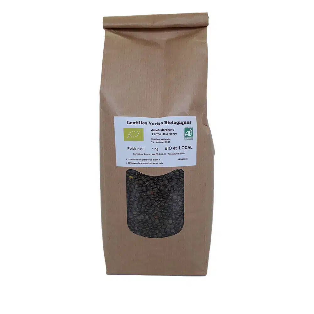 Lentilles en sachet de 1 kg des Côtes de Meuse - Vins Rouges Harmonieux pour Chaque Occasion