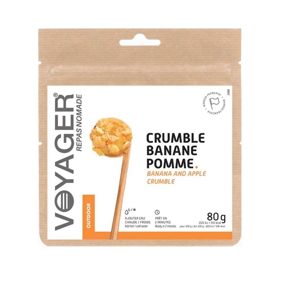 Crumble pomme-banane lyophilisé - Outdoor Sports Shop – Bons Plans Randonnée & Trekking