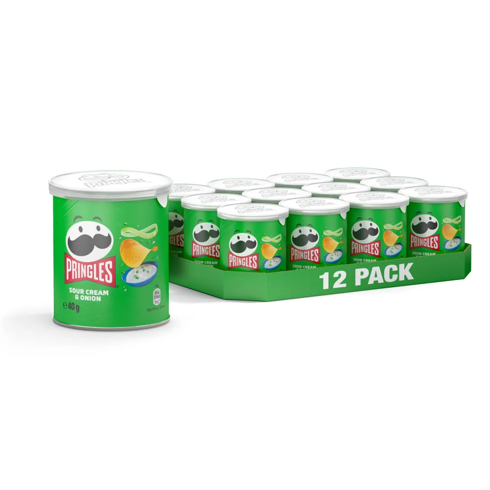 Pringles Sour Cream & Onion (12x 40gr) - Vins Rouges Harmonieux pour Chaque Occasion Order Pringles Sweet Paprika crisps (40g) online now!
