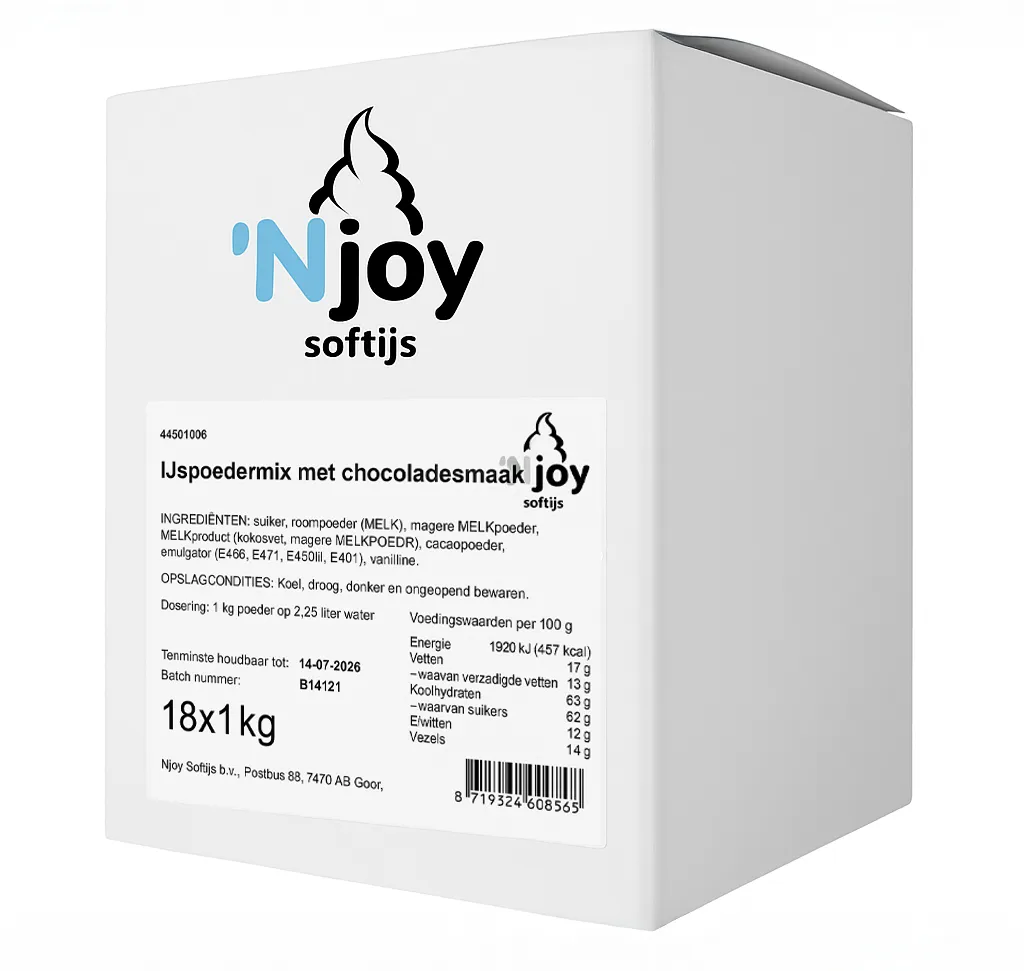 NJOY IJsmix Chocolade Melkvet (18x 1kg) - Vins Rouges Harmonieux pour Chaque Occasion