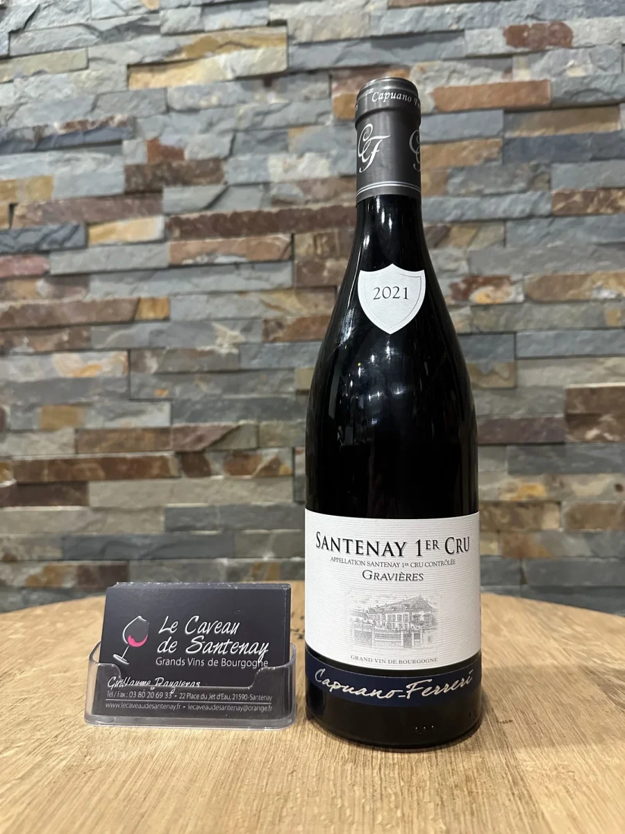 Santenay 1er Cru « Gravières » Rouge 2021 Domaine CAPUANO-FERRERI - Vins Rouges Harmonieux pour Chaque Occasion