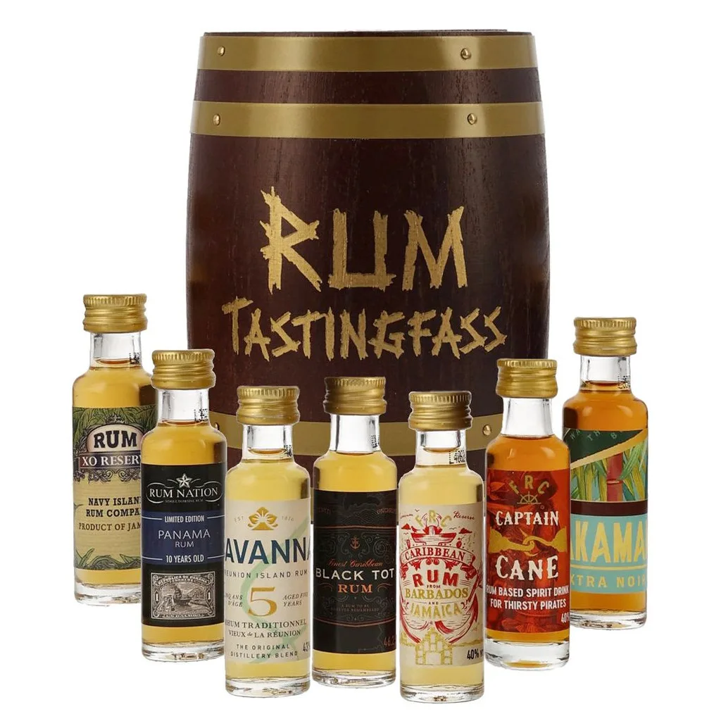 Rhum – Mini Tonneau 7 Mignonnettes - Vins Rouges Harmonieux pour Chaque Occasion - {'count': 4, 'name': 'mignonnettes'}