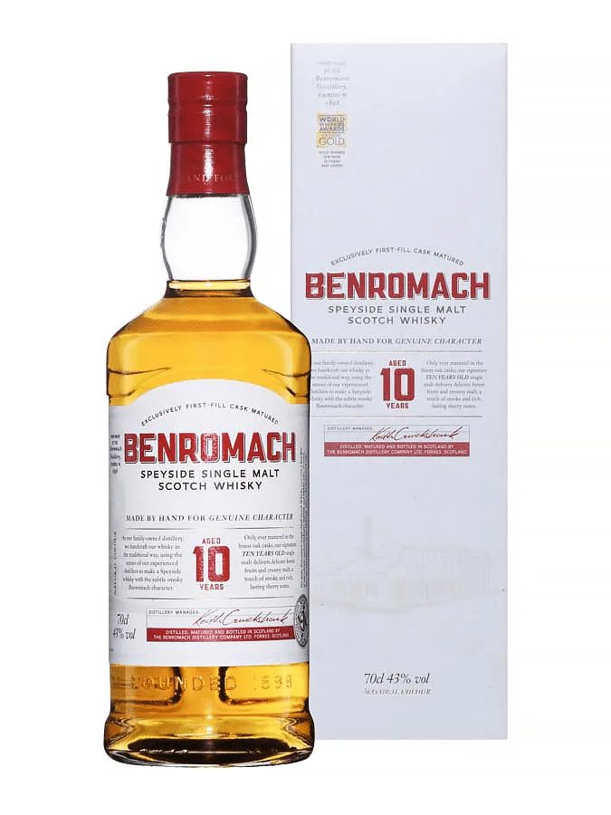 Benromach 10 ans Speyside Single Malt Scotch Signatory Whisky 70 cl - Vins Rouges Harmonieux pour Chaque Occasion